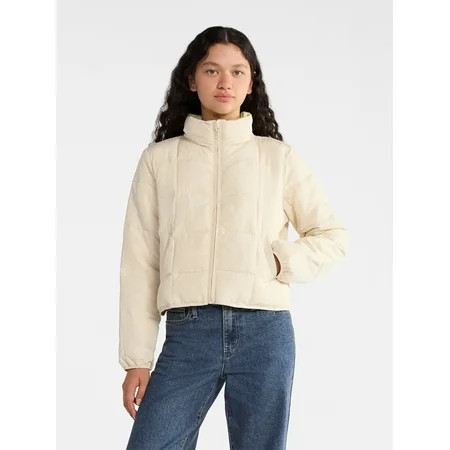 No Boundaries Packable Puffer Jacket, Women's and Women's Plus Sizes XS-4X | Walmart (US)