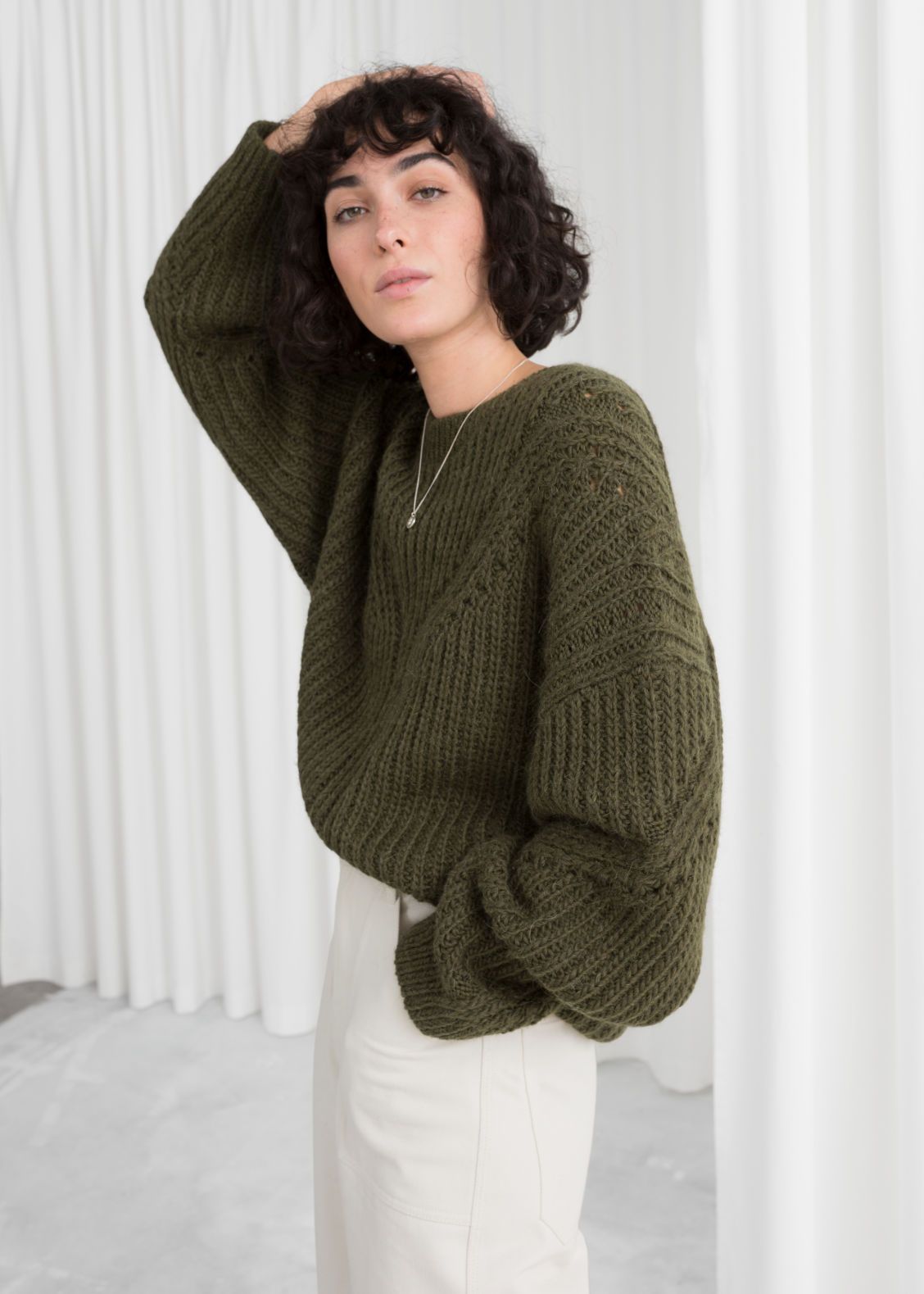 Oversized Curved Knit Sweater | & Other Stories (EU + UK)