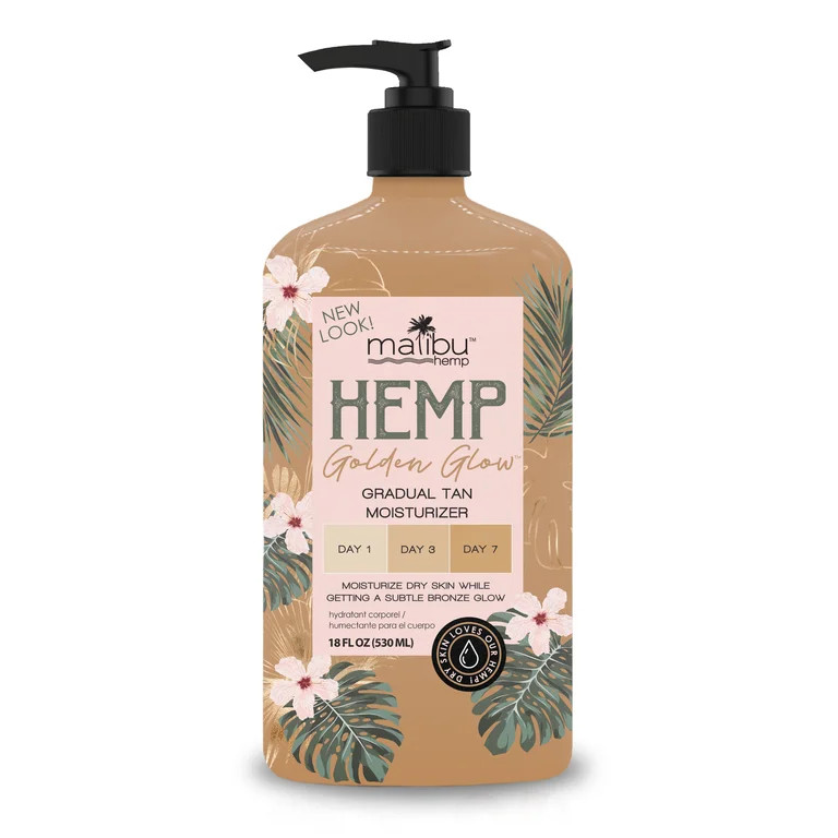 Malibu Hemp Golden Glow Body Moisturizer with Hemp Seed Oil for Dry Skin | Walmart (US)