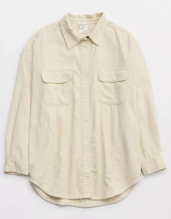 OFFLINE By Aerie Oversized Corduroy Button Up | Aerie