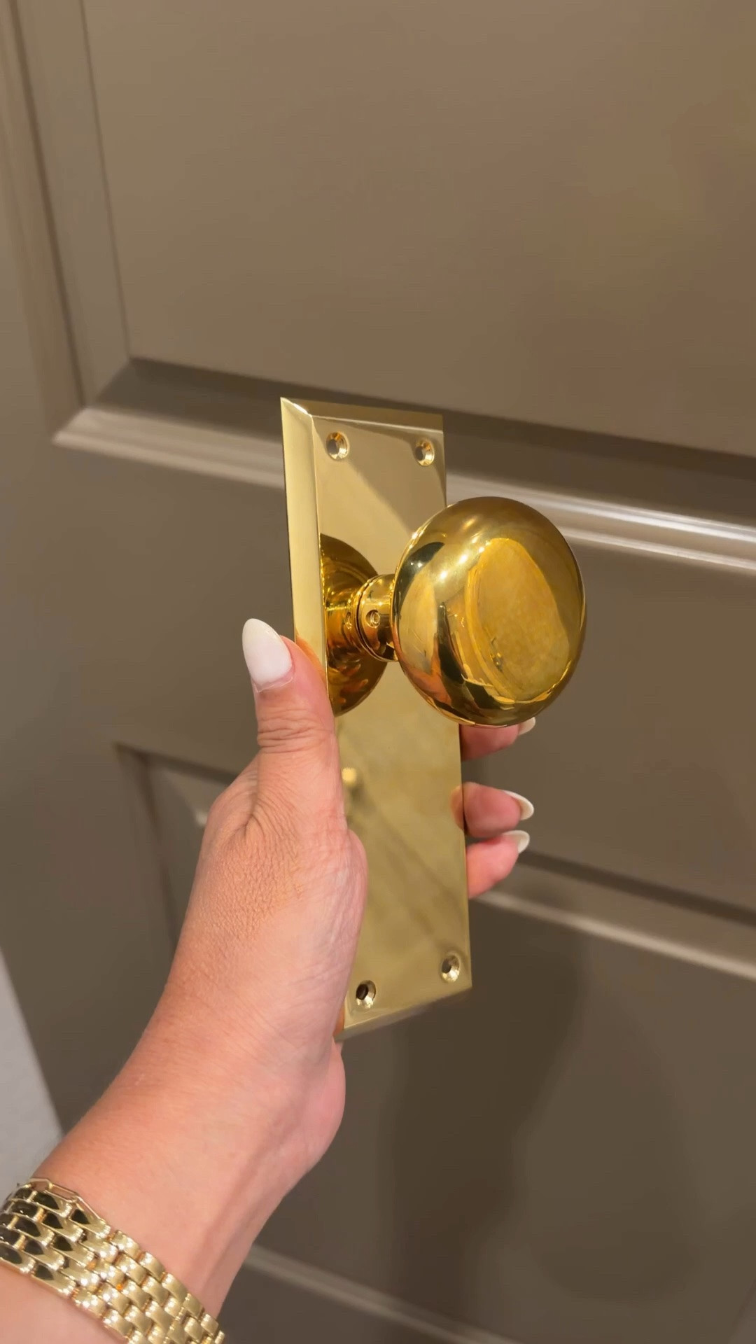 The most beautiful unlacquered brass door hardware