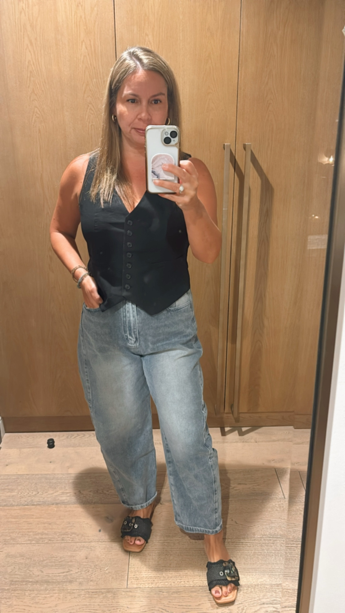 Last nights date night outfit. I’m wearing medium in the jeans and vest

#LTKFindsUnder50 #LTKStyleTip #LTKOver40