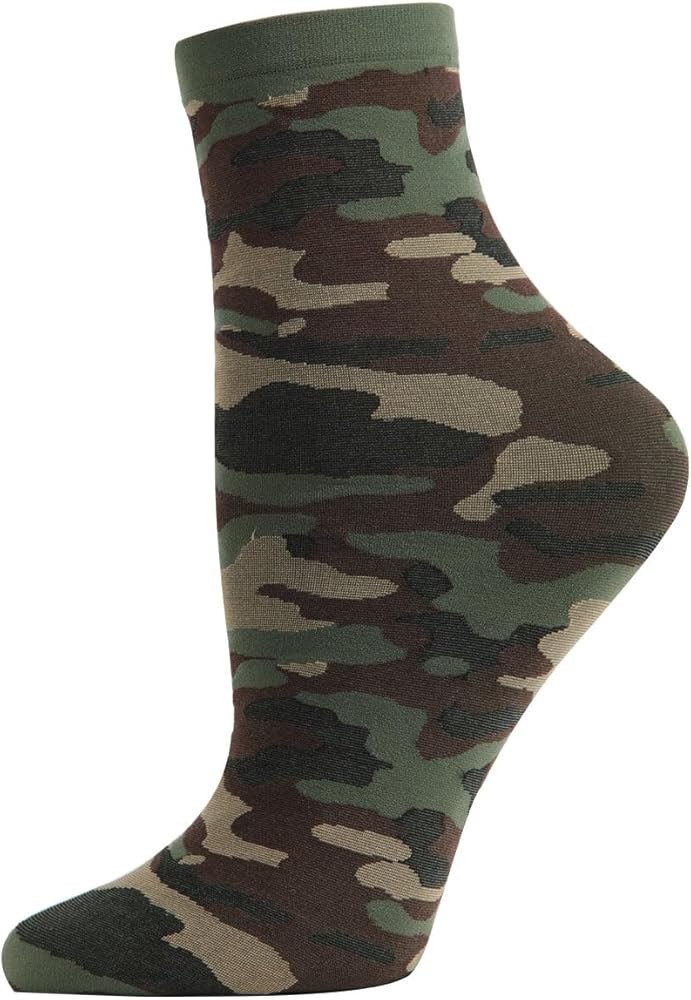MeMoi Women's You Can't See Me Camouflage Print Anklet Sock | Amazon (US)