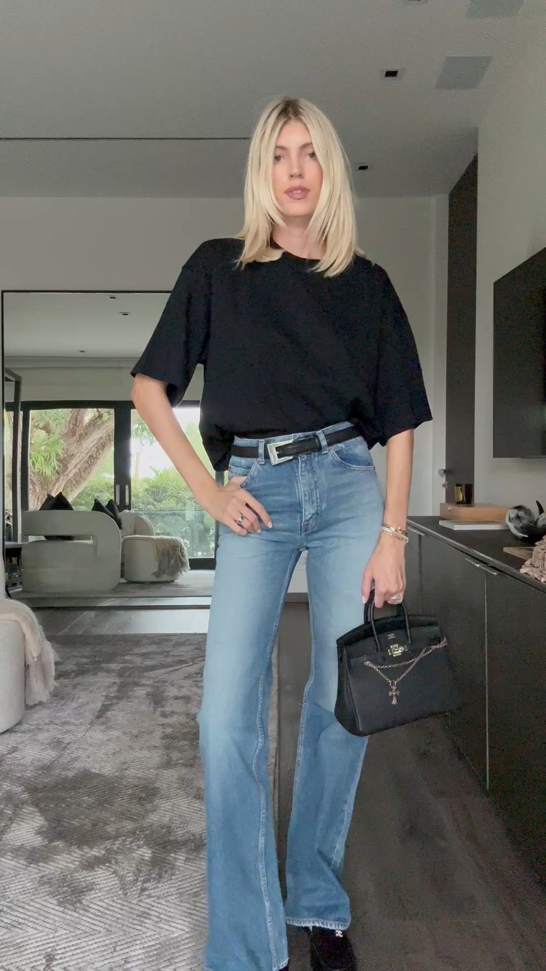 Black t and jeans is always a classic