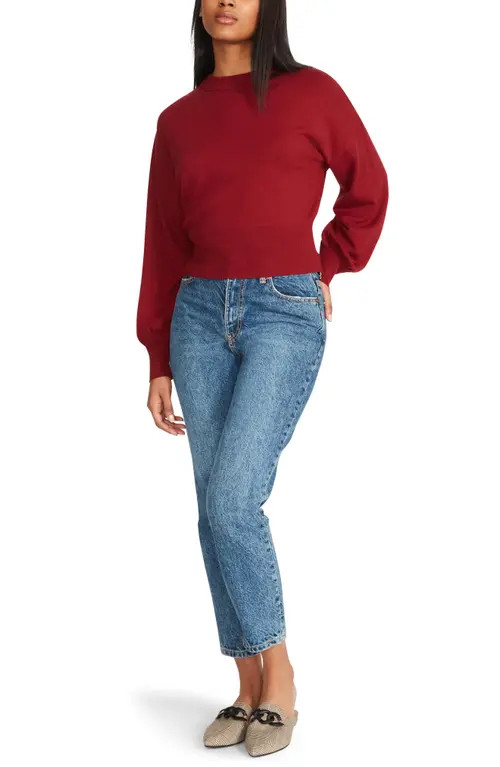 BB Dakota by Steve Madden BB Dakota Mock Neck Dolman Sleeve Sweater in Syrah at Nordstrom, Size Medi | Nordstrom