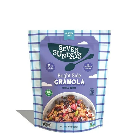 Seven Sundays Bright Side Triple Berry breakfast Granola, Gluten Free, 8 oz, 1 Bag | Walmart (US)