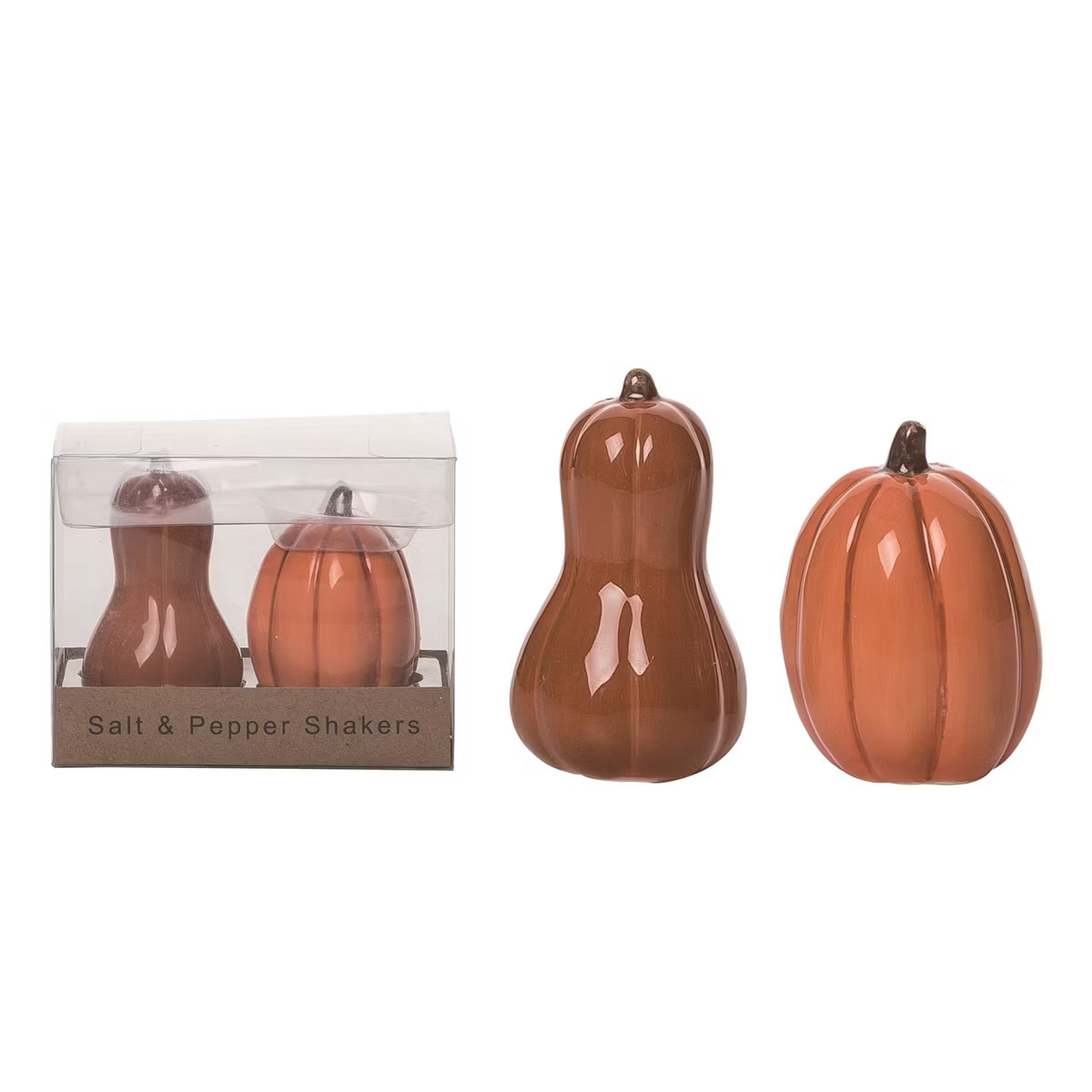 Transpac Dolomite 3 in. Multicolor Harvest Pumpkin Salt and Pepper Shakers with Box Set of 2 | Target