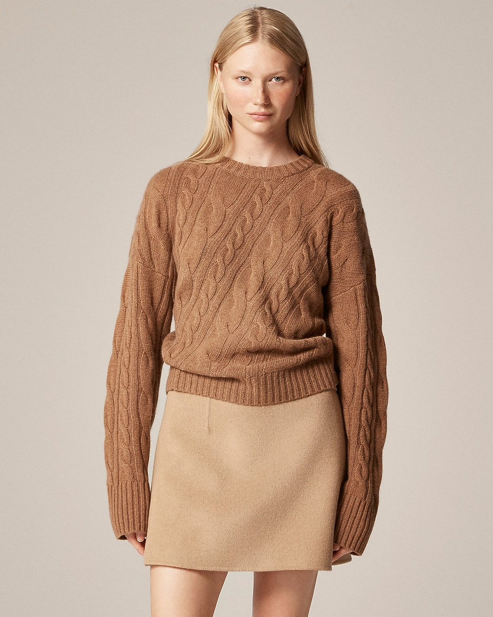 Spring Street cashmere twisted cable-knit sweater | J. Crew US