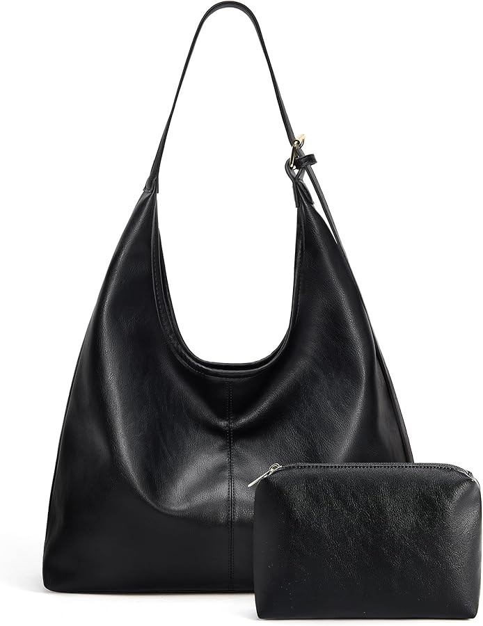 Missnine Hobo Bags Purses for Women, Soft Shoulder Bag Vegan Leather Tote Crossbody Purse Ladies ... | Amazon (US)