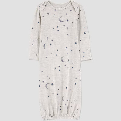 Carter's Just One You® Baby Comfy Soft Celestial Gown - Gray | Target