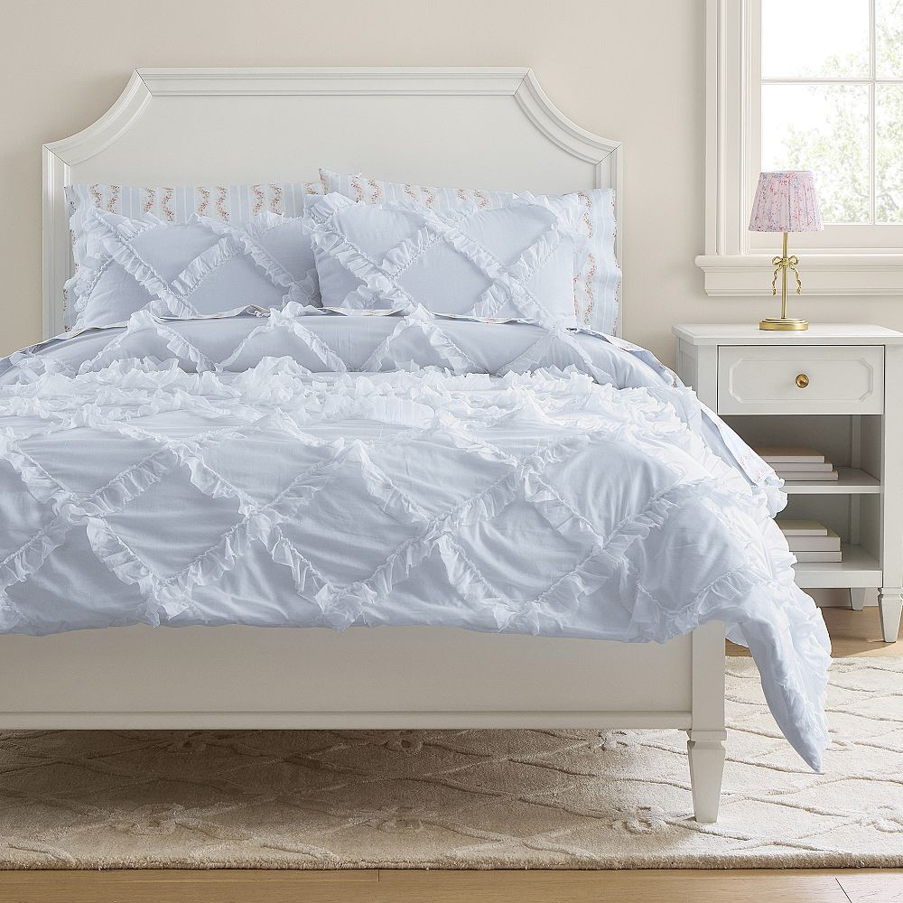 LoveShackFancy Gala Ruffle Voile Quilt | Pottery Barn Teen