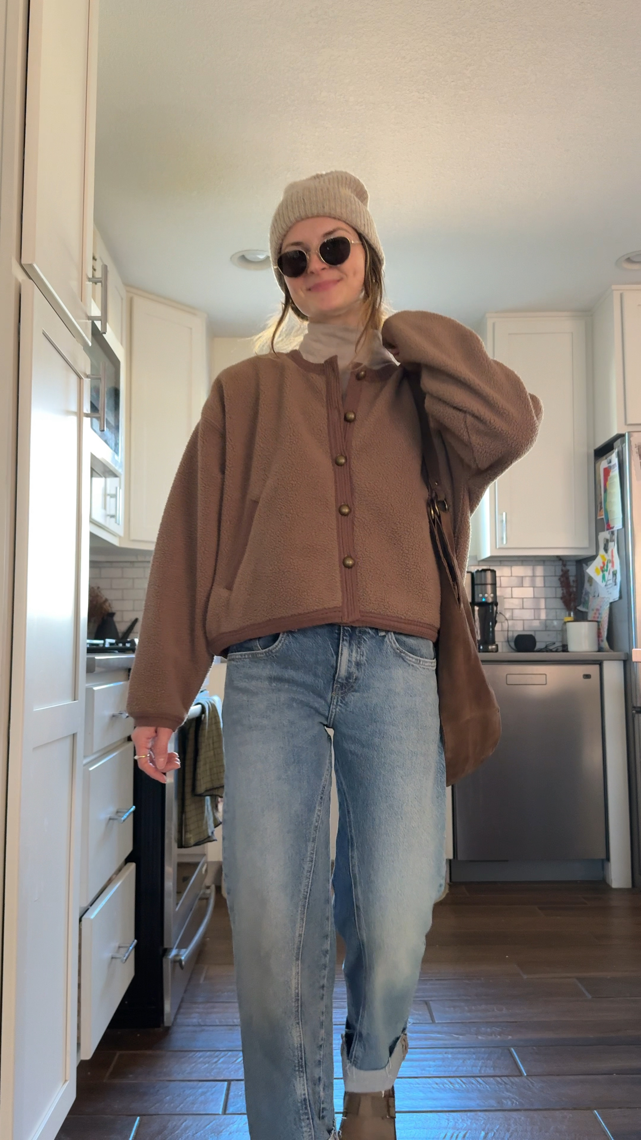 wearing a small in cardi/jacket - one of my favorite items, so cozy and versatile, few colors and sizes in stock! 
fave jeans in another wash, love how they fit and I cuff the bottom and they stay in place 
Dr martens tts and so comfy (dark khaki) 
Turtleneck is old madewell linked similar 

winter outfit 

#LTKSeasonal #LTKWatchNow