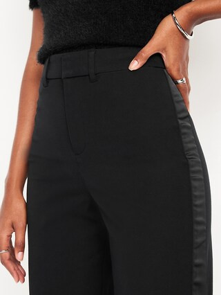 High-Waisted Pixie Straight Side-Stripe Pants | Old Navy (US)