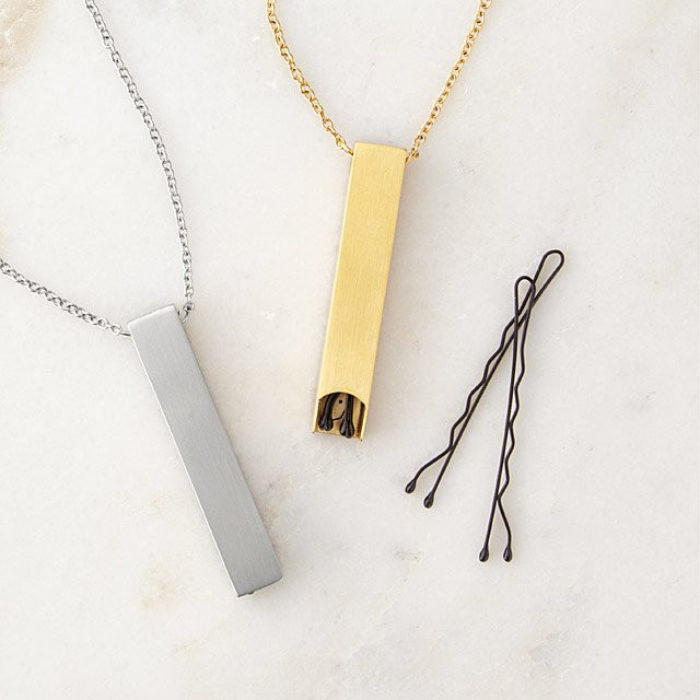 Bobby Pin Storage Necklace | Stainless Steel Bobby Pin Keeper | UncommonGoods