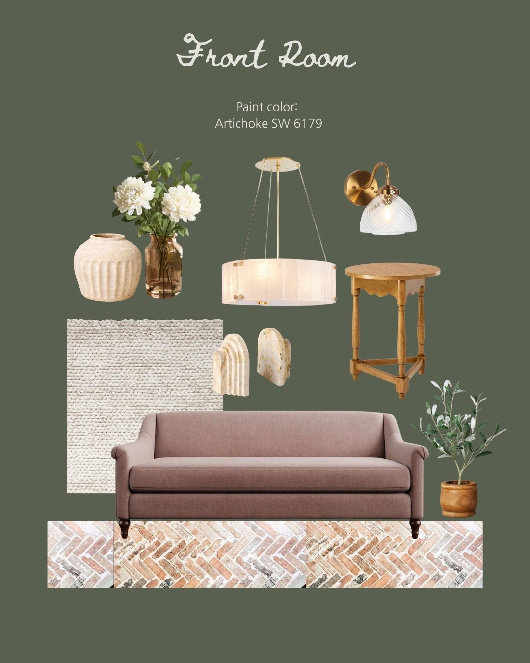 Front room mood board - I love seeing this space come to life!! The colors are a dream. 

#LTKHome