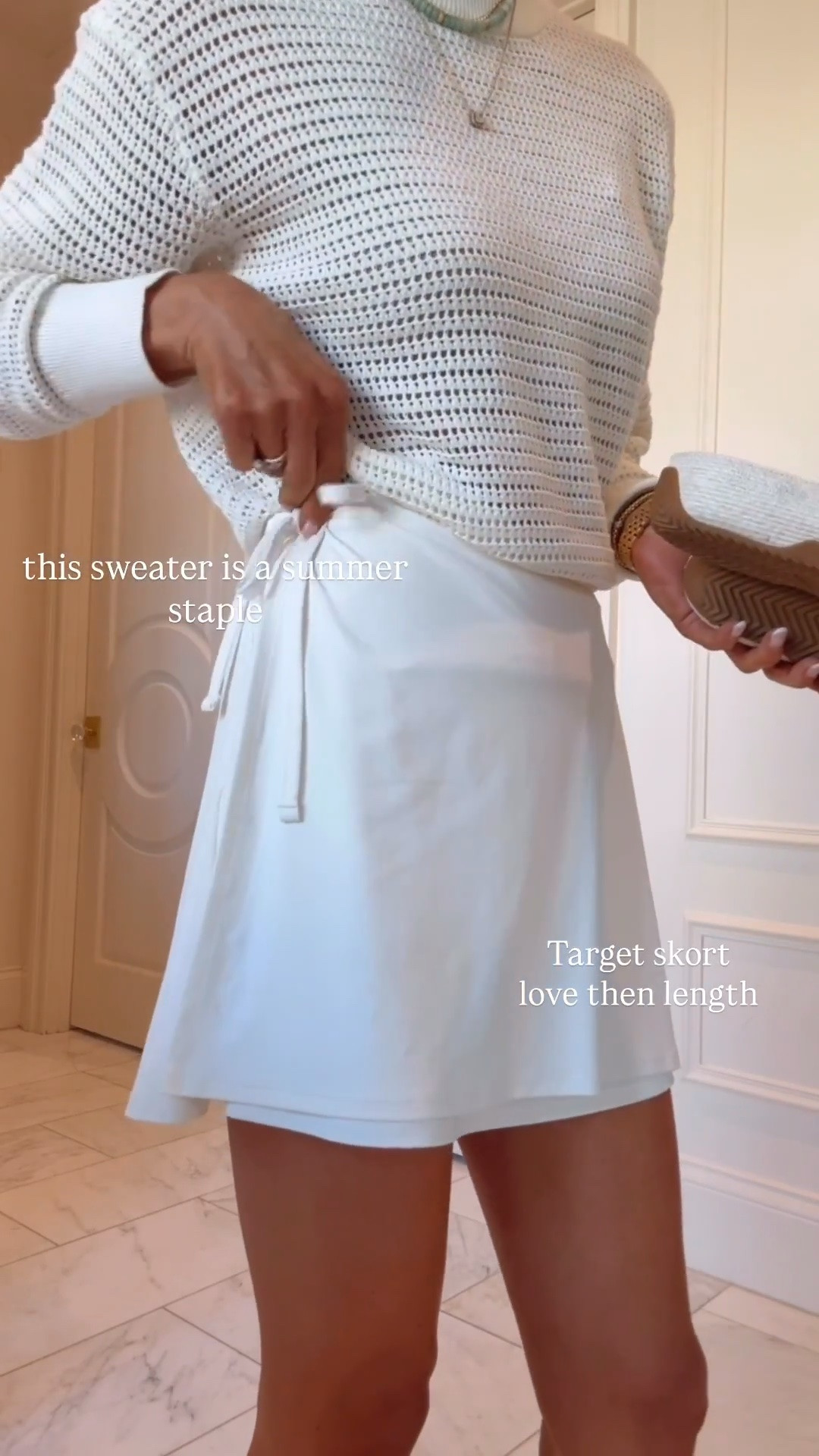 Casual  outfit for the busy, everyday mom. 

I’m wearing:
• XS in @Target skort
• Small in sweater from @Shopbop

#LTKsummer #LTKstyletip