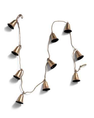 6ft Antique Finish Bells Garland | TJ Maxx