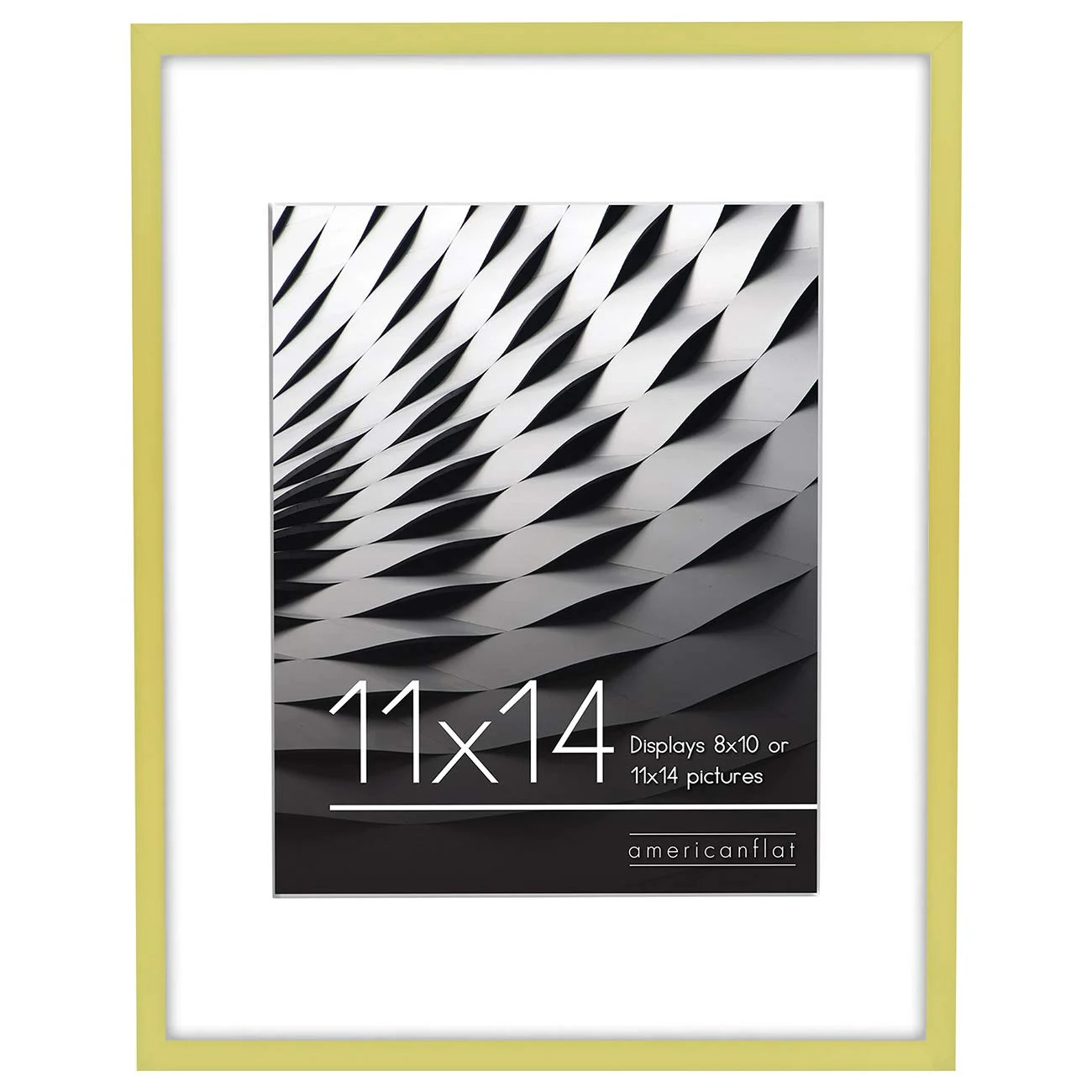 Americanflat 11x14 Picture Frame in Gold - Displays 8x10 With Mat and 11x14 Without Mat - Horizon... | Walmart (US)