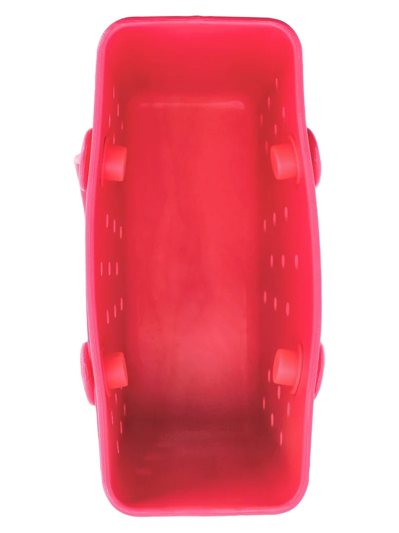 Time and Tru Women's Lightweight Mini Beach Tote Bag, Coral | Walmart (US)