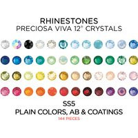 144 Pcs Rhinestones Preciosa Viva12 Ss5 Plain Colors - Choose Color | Etsy (US)