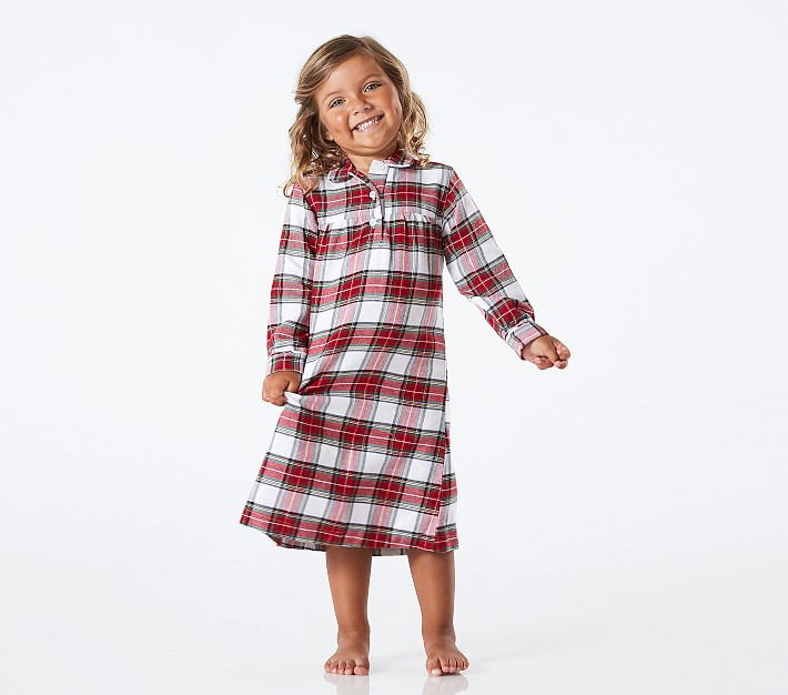 Morgan Plaid Flannel Nightgown | Pottery Barn Kids