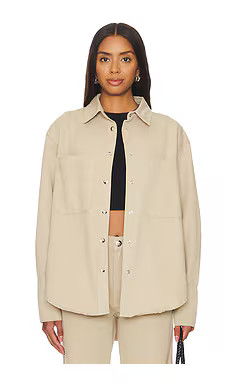 ANINE BING Dante Shirt in Oatmeal from Revolve.com | Revolve Clothing (Global)