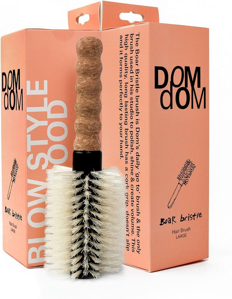 Nylon Boar Bristle Hair Brush, Round Brush for Blow Drying, Large 2.5" Barrel Blowout Brush, Anti... | Amazon (US)
