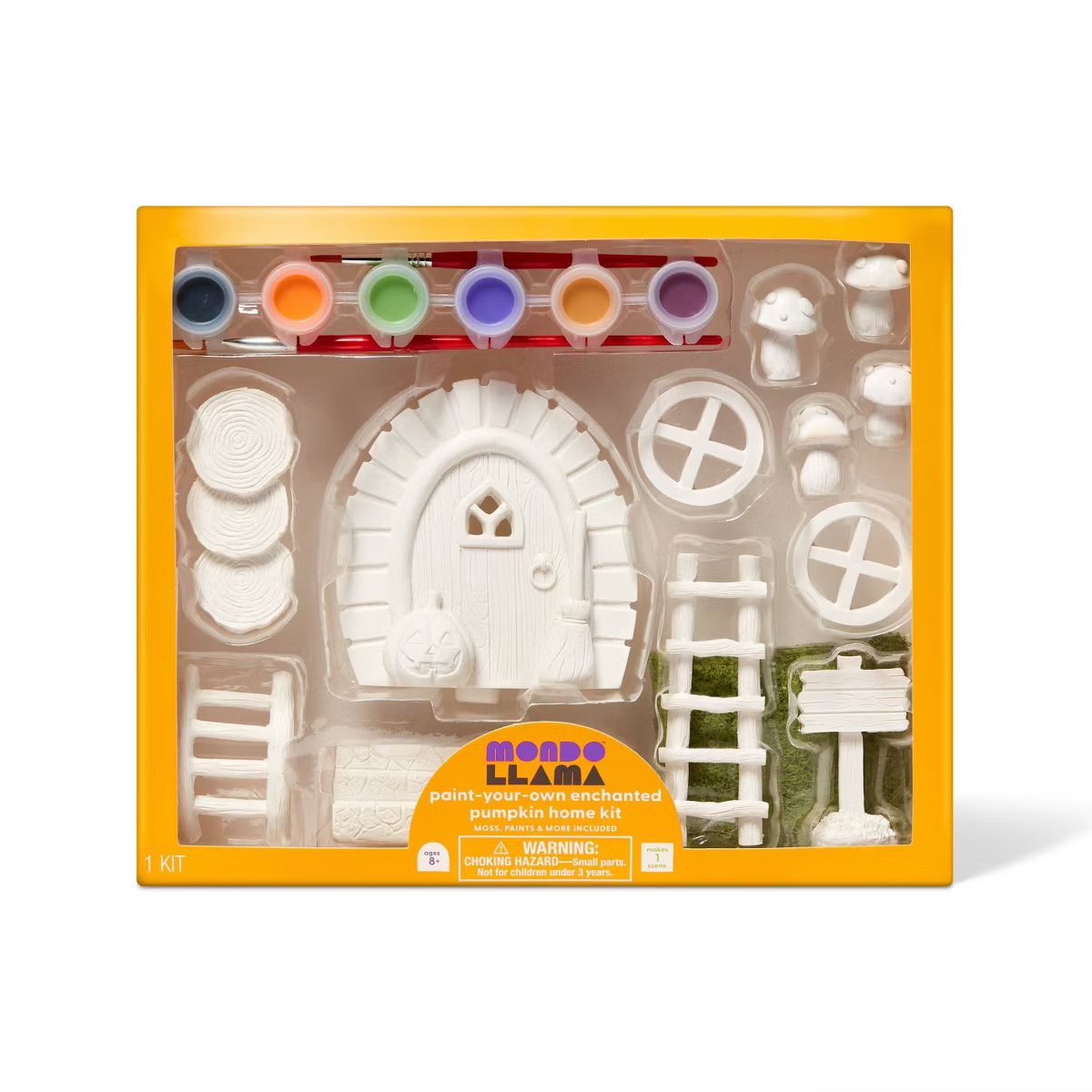 Halloween Craft Ceramic Pumpkin Décor Painting Kit - Mondo Llama™ | Target
