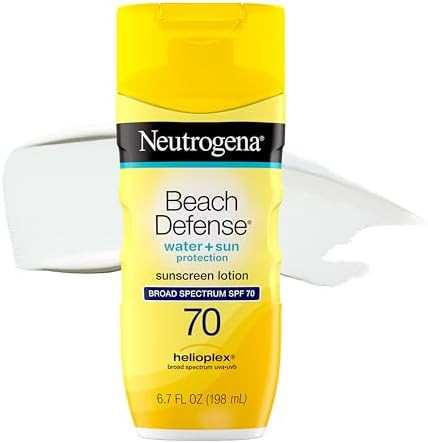 Neutrogena Beach Defense Sunscreen Lotion SPF 70 Broad Spectrum UVA UVB Protection Lightweight Wa... | Amazon (US)