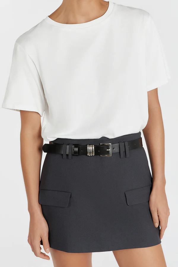 CHARLOTTE OFF WHITE CREW NECK TEE | DISSH