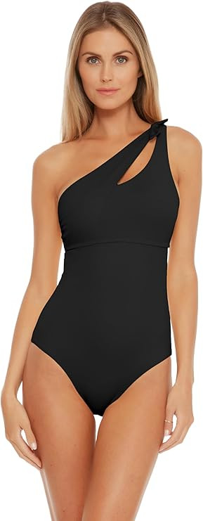 BECCA Women's Color Code Asymetrical One Piece Swimsuit, Adjustable, Bathing Suits | Amazon (US)
