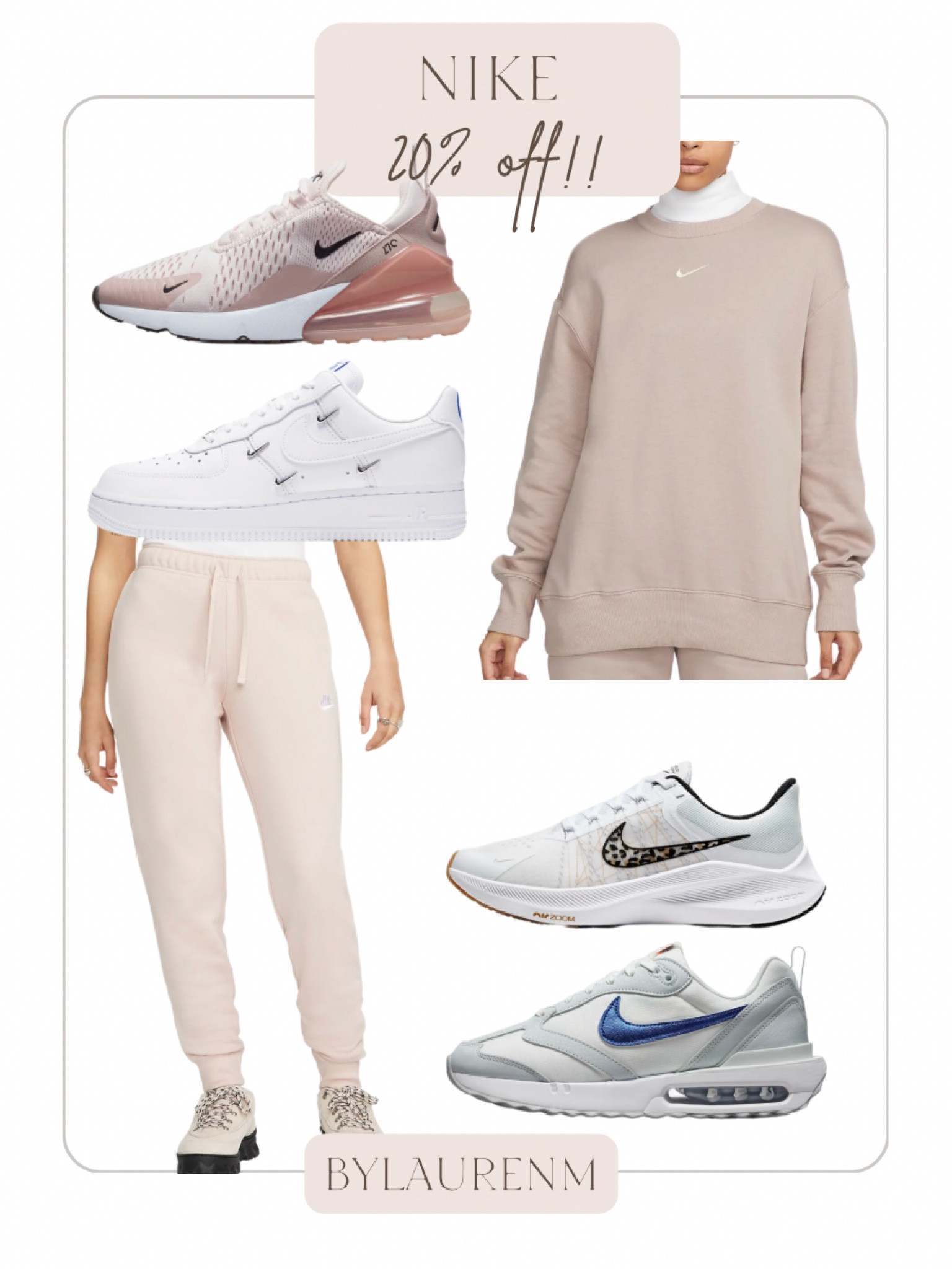 Nike sale! Nike sneakers 20% off! Nike air max, Nike Air Force 1, Nikes, Nike sweatshirt, Nike sweatpants. 
Code: LOVE20

#LTKunder100 #LTKfit #LTKsalealert
