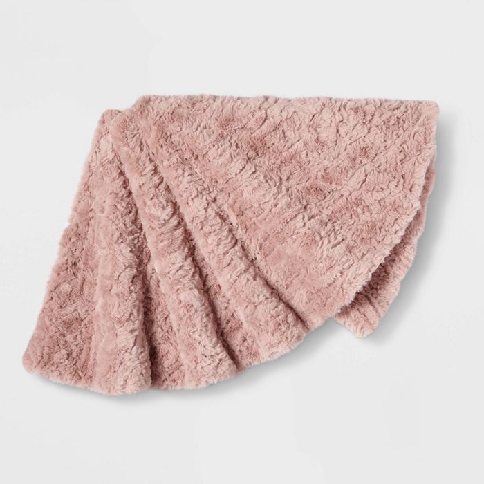 48in Faux Fur Tree Skirt Blush - Wondershop™ | Target