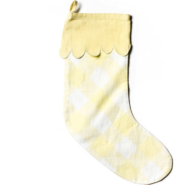Ecru Buffalo Stocking With Trim | Maisonette