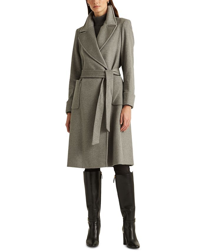 Lauren Ralph Lauren Wool-Blend Wrap Coat & Reviews - Coats & Jackets - Women - Macy's | Macys (US)