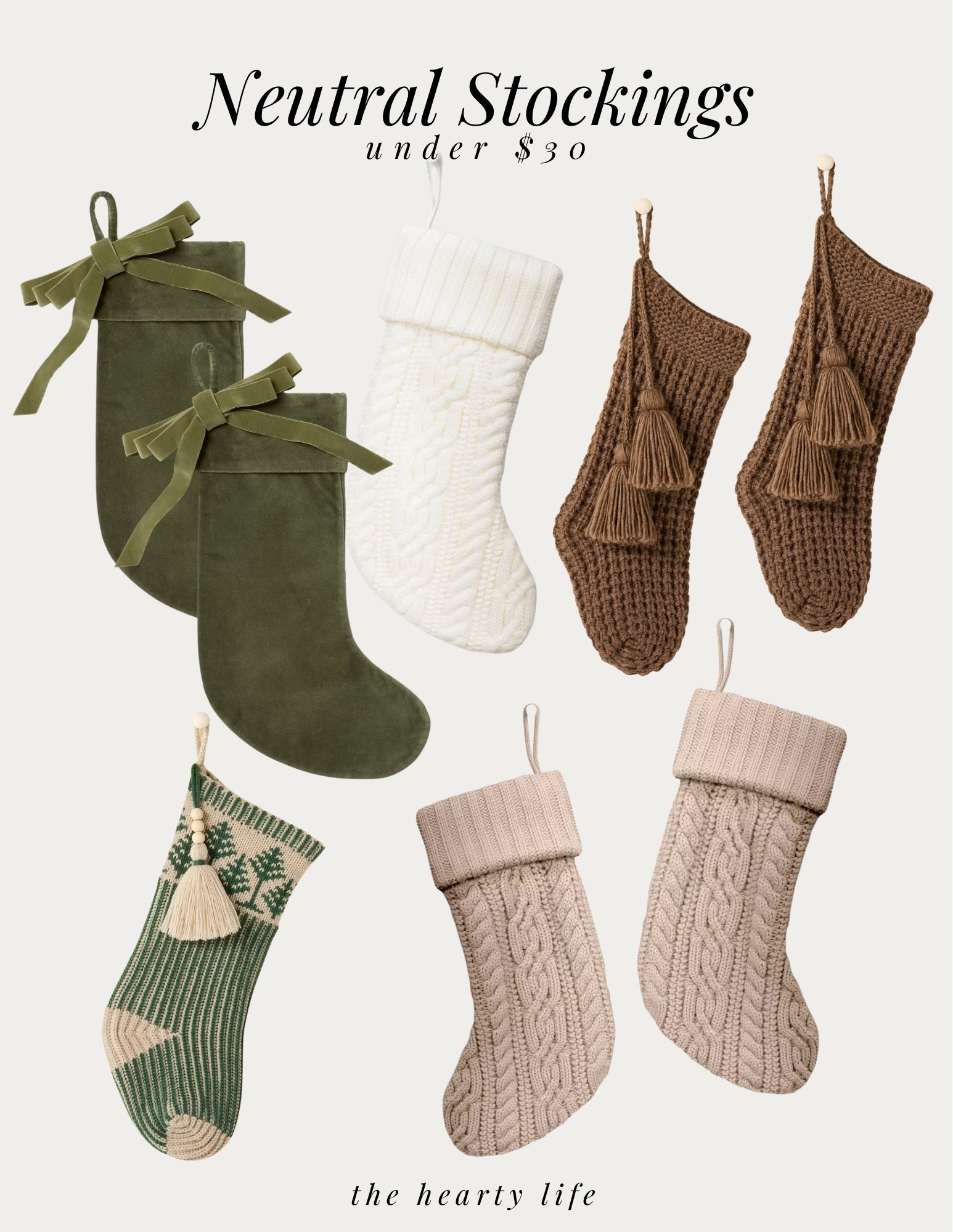 Affordable neutral stockings! 

#LTKHome #LTKSeasonal #LTKHoliday