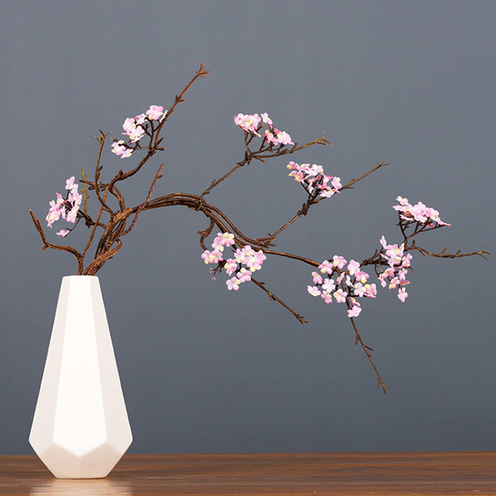 Silk Flowers Cherry Blossom Branch, Artificial Cherry Blossom Flowers with Long Branch Stems, Per... | Amazon (US)