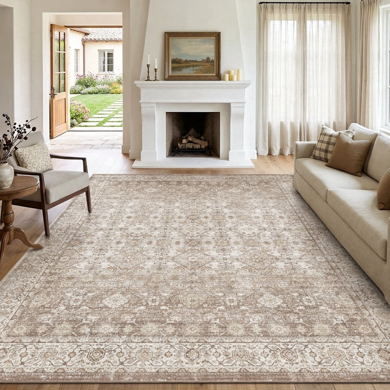 SIXHOME 8'x10' Area Rugs for Living Room Washable Rugs Ombre Vintage Floral Living Room Rug Aesth... | Walmart (US)