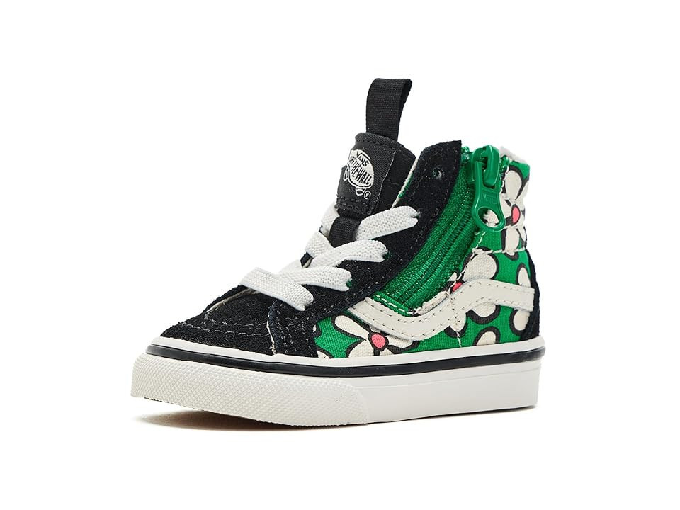 Vans Kids Sk8-Hi(r) Reissue Side Zip (Infant/Toddler) Kid's Shoes Painted Floral Vivid Verdant: 6.5 Toddler M, Canvas/Suede | Zappos.com