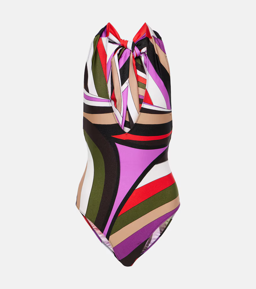 Pucci Iride halterneck swimsuit | Mytheresa (US/CA)
