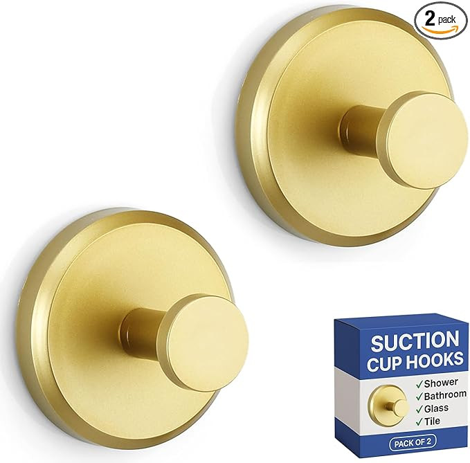 HOME SO Suction Cup Hooks for Shower, Bathroom, Kitchen, Glass Door, Mirror, Tile – Loofah, Tow... | Amazon (US)