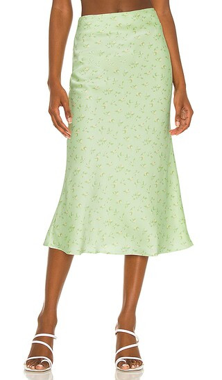 Gysele Midi Skirt in Sage Delilah | Revolve Clothing (Global)