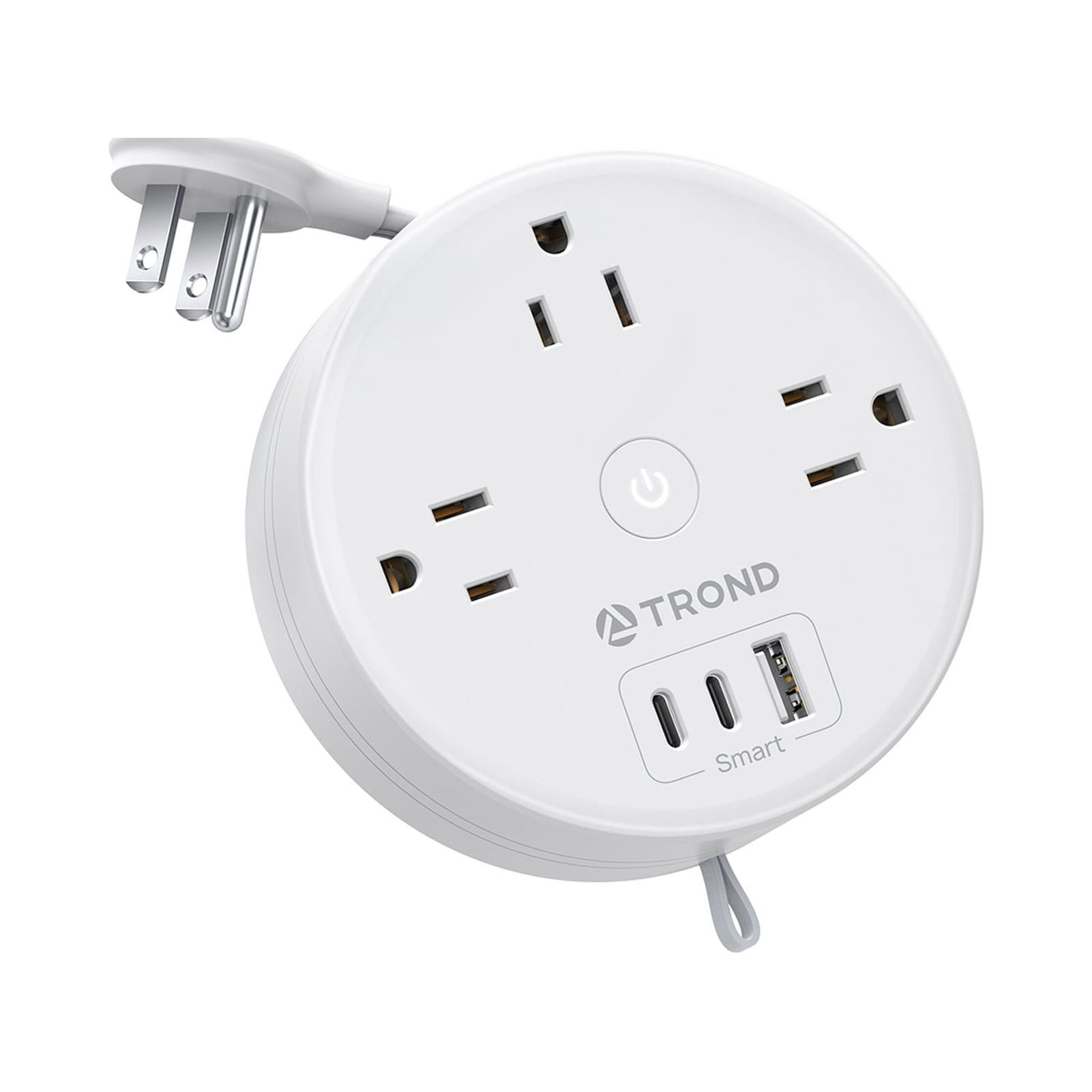 TROND Travel Power Strip with USB C Ports, 3 AC Outlets, 5ft Extension Cord, Retractable Cord, Ul... | Walmart (US)
