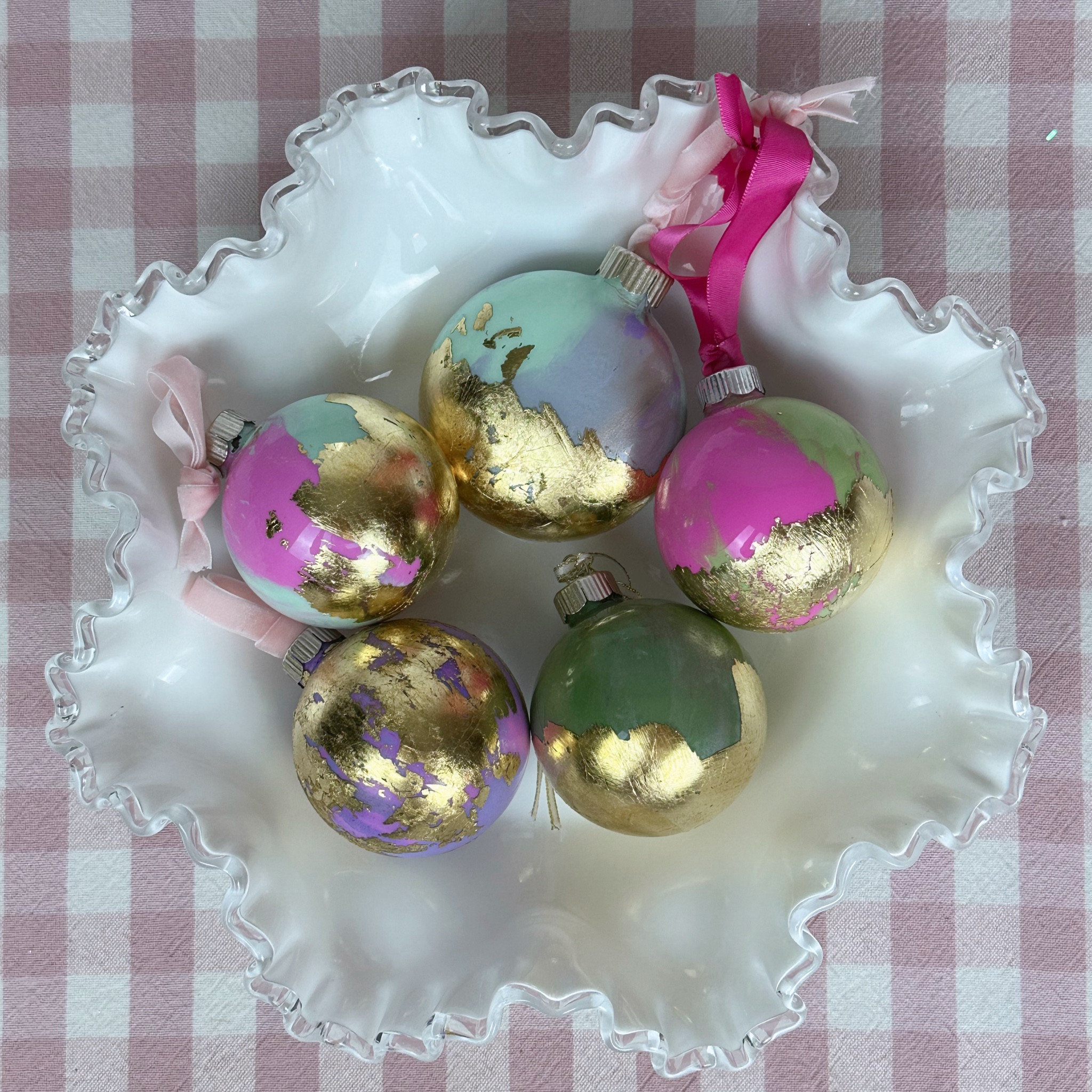 DIY Gold Leaf Ornaments 

#LTKSeasonal #LTKHoliday