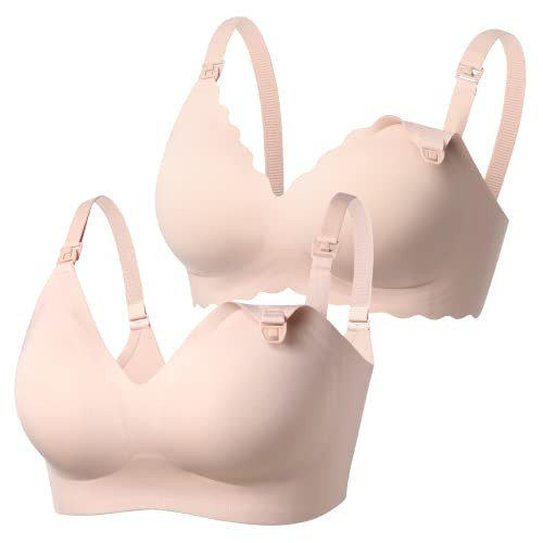 Momcozy Nursing Bras for Breastfeeding 2 Pack, YN21 and YN46… | Amazon (US)