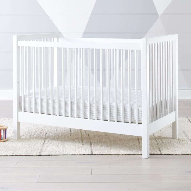Andersen II White Wood Convertible Crib + Reviews | Crate and Barrel | Crate & Barrel