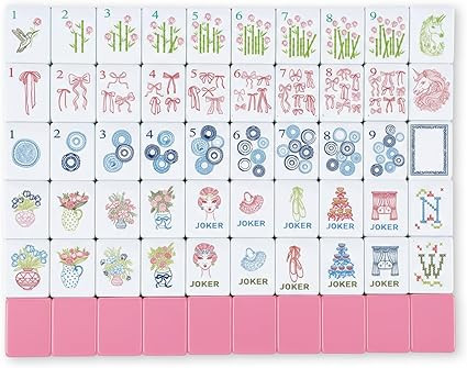 160 Pcs Mini Mahjong Tiles Set 1.2 Inch Tiles American Mahjong Game with 8 Different Patterns Mah... | Amazon (US)