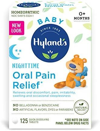 Hyland's Baby Nighttime Soothing Natural Oral Discomfort/Pain Relief Tablets with Chamomilla, Irrita | Amazon (US)