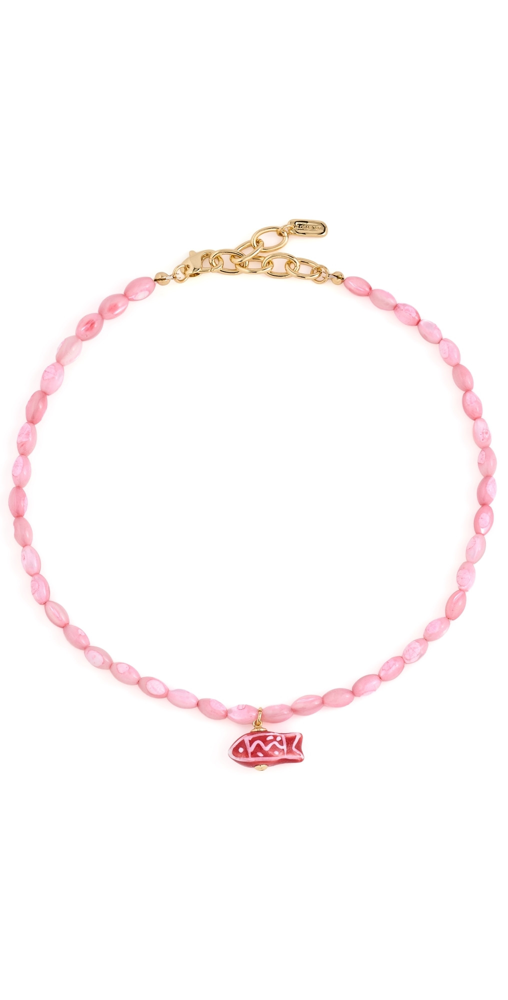 Logan Tay Cotton Candy Beaded Fish Necklace Pink One Size | Shopbop