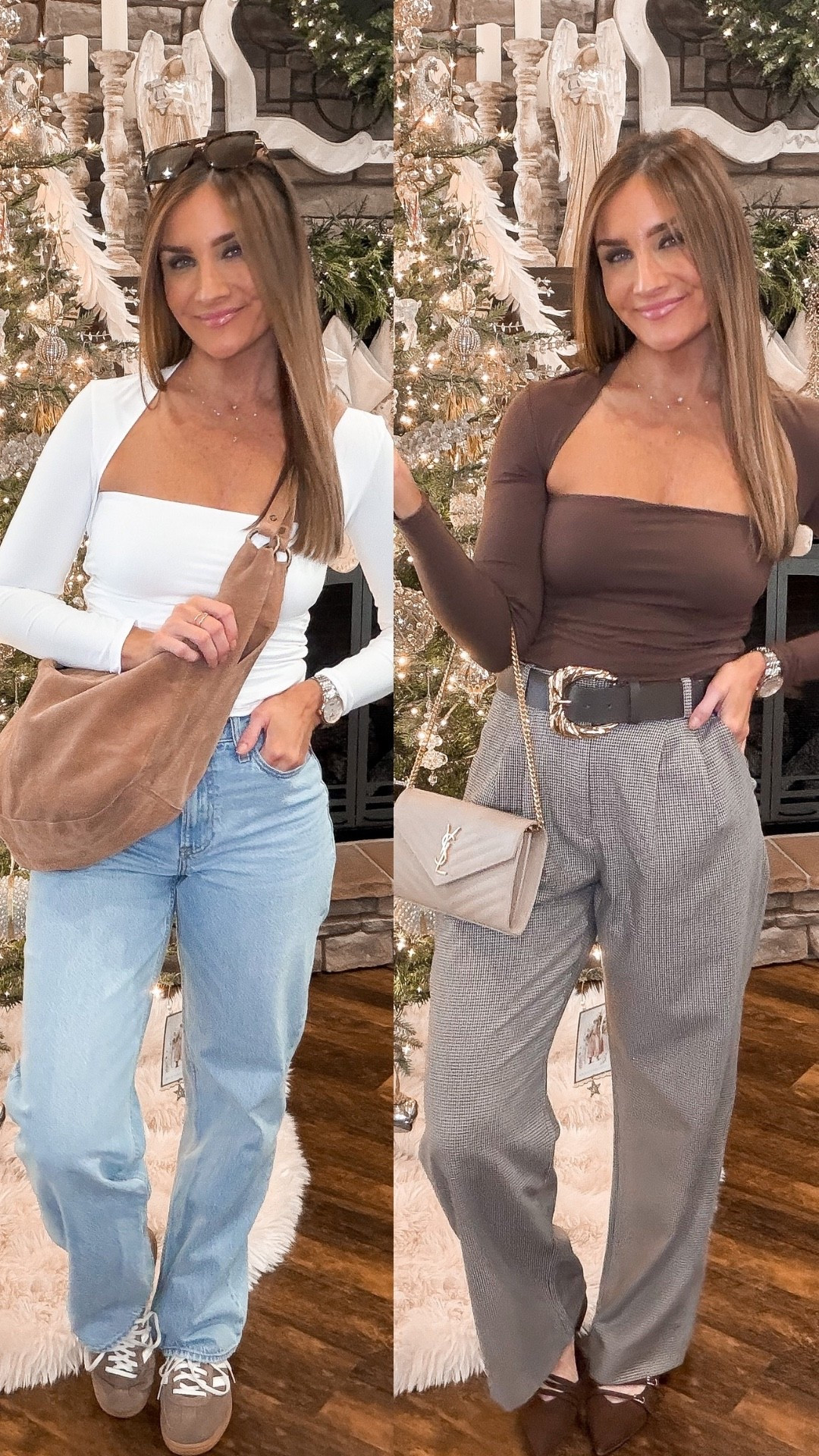 
Some pieces just make getting dressed easy… and this top is one of them.
A square neckline that always looks polished, double-lined so it feels supportive without trying, and a fit that works with literally anything.
I’m starting simple — paired with my favorite jeans for that effortless, everyday look… clean, casual, but still put together.
And then with one quick switch, it’s a whole new vibe.
Tailored trousers, the same top, and suddenly it feels elevated, intentional, ready for dinner, drinks, whatever the night brings.
It’s one piece, two moods… and honestly, the kind of staple you reach for more and more. 

Medium top
27 long jeans
27 long curve love trousers 


#SquareNeckTop #OutfitInspo #WardrobeEssentials #MinimalStyle #CasualOutfits #DressyOutfits #StyleTips #OutfitIdeas #SquareNeckline #DoubleLinedTop #JeansOutfit #TrousersOutfit #EffortlessStyle

#LTKSaleAlert #LTKgrwm #LTKmomlife